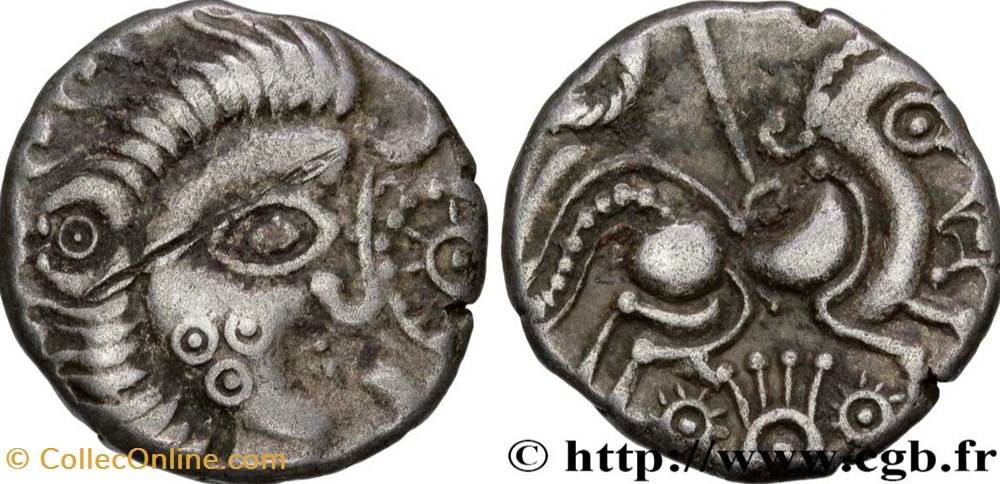 Statère à la joue ornée, et à la rouelle monnaies antiques celtes statere a la joue ornee et a la rouelle