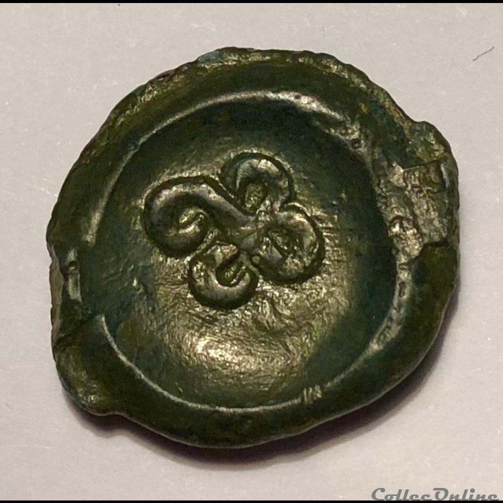 monnaies antiquite av jc ap celtes bronze au masque bellovaques parisii