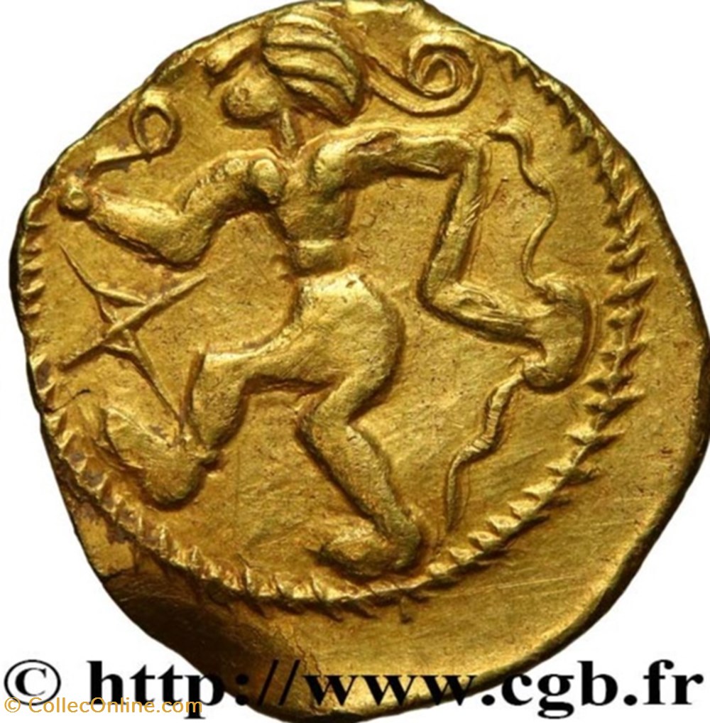 Quart de statère au pontife forgeron monnaies antiques av jc ap celtes quart de statere au pontife forgeron
