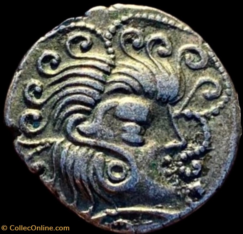 Statère Abrincatui - type de transition monnaie antique av jc ap gauloise statere abrincatui type de transition