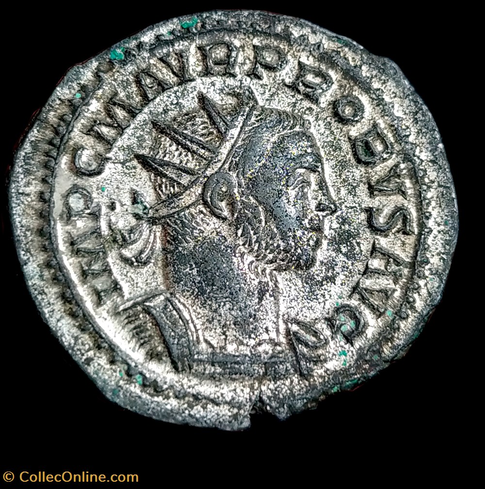 PROBUS Aurelianus SECVRITAS ORBIS/ -|-// I. Lyon monnaies antiquite av jc ap romaines republicaines imperiales probus aurelianus secvritas orbis i lyon