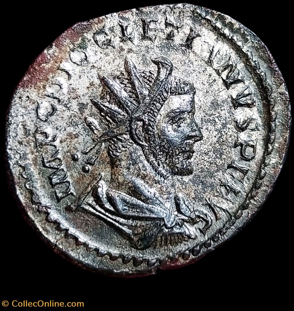 monnaies antiquite av jc ap romaines republicaines imperiales diocletien aurelianus 285 286 lyon jupiter