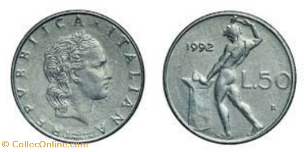 monete 50 lire vulcano