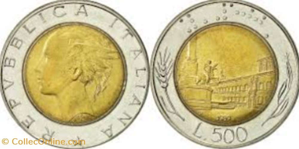 monete 500 lire bimetalliche