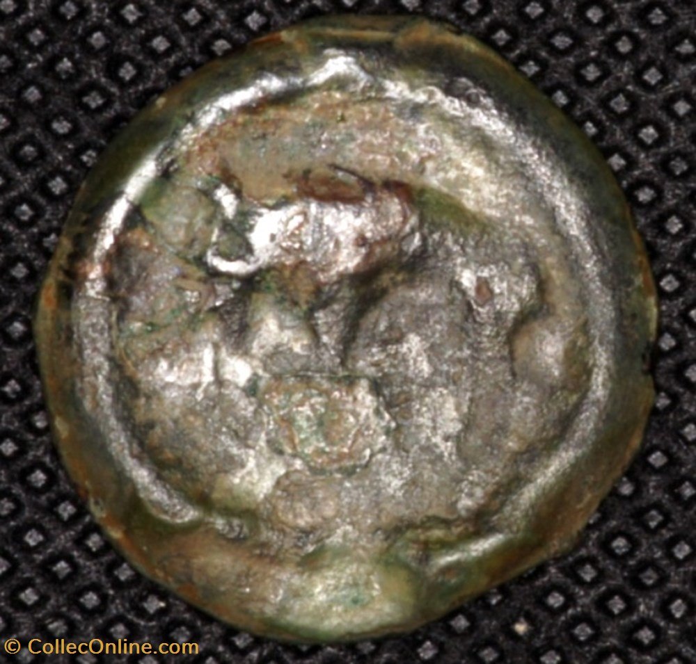 Potin au Bucrane monnaie antique av jc ap gauloise potin au bucrane