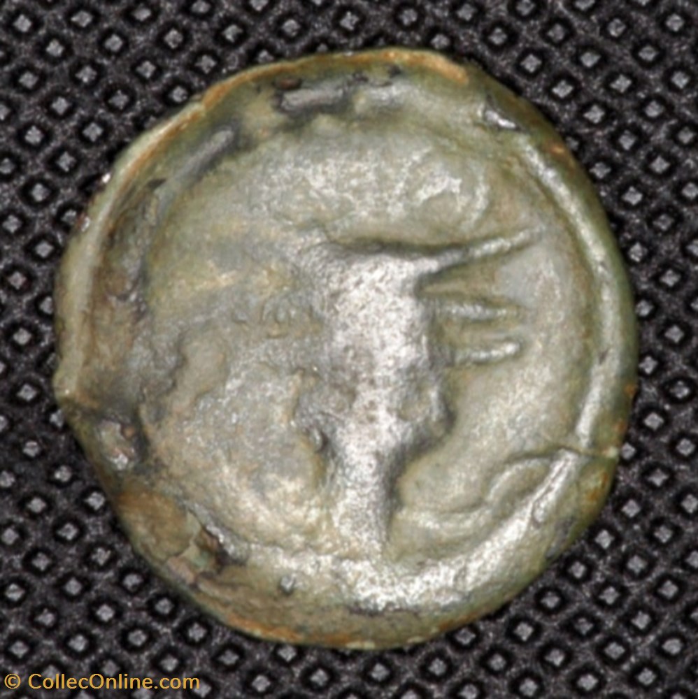 Potin au Bucrane monnaie antique av jc ap gauloise potin au bucrane