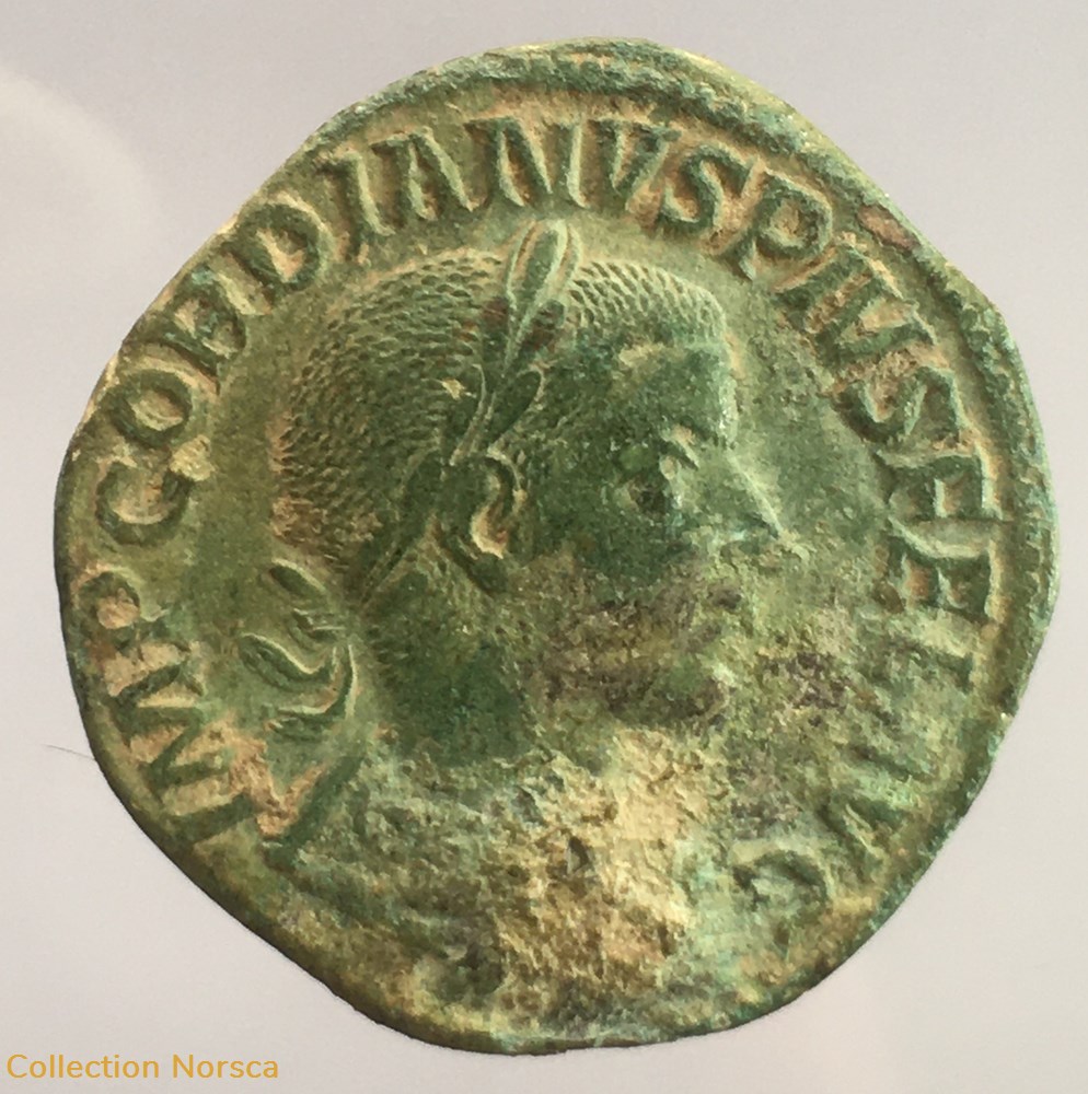 Sesterce Gordien III SECVRITAS AVG monnaie antique jc ap romaine republicaine imperiale sesterce gordien iii secvritas avg