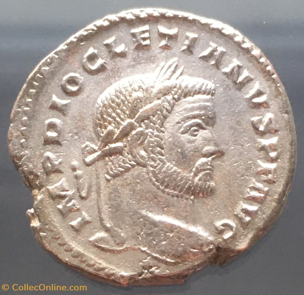 Follis de Dioclétien - GENIO POPVLI ROMANI/ B|(GAMMA) / TR monnaies antiquite av jc ap romaines republicaines imperiales follis de diocletien genio popvli romani b gamma tr