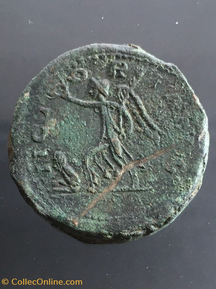 monnaies antiquite jc ap romaines republicaines imperiales mairat 135 double sesterce de postume victoria avg