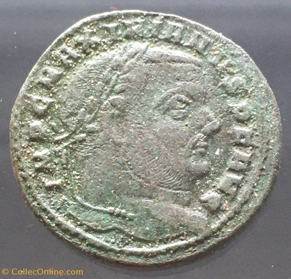 Follis de Maximien Hercule - CONSERV VRB SVAE / AQP monnaies antiquite av jc ap romaines republicaines imperiales follis de maximien hercule conserv vrb svae aqp