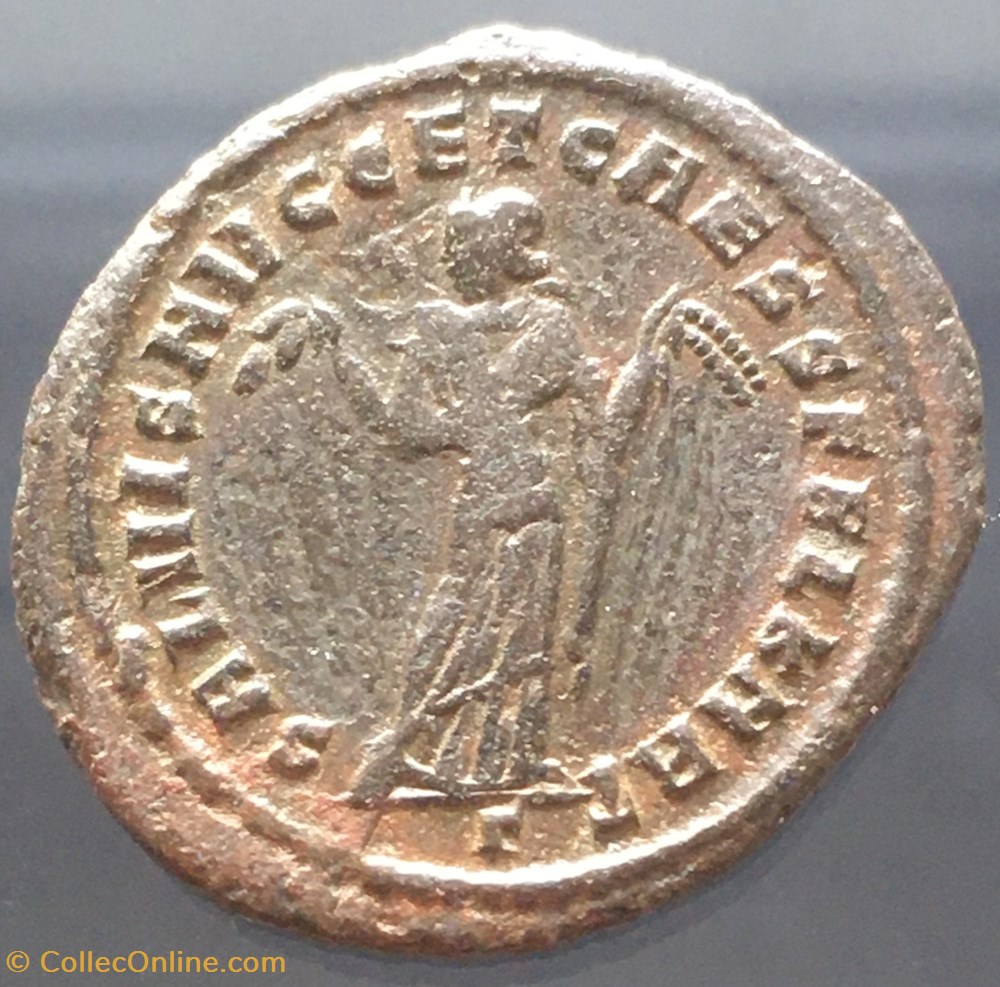 monnaies antiquite jc ap romaines republicaines imperiales follis de constance 1er chlore salvis avgg et caess fel kart