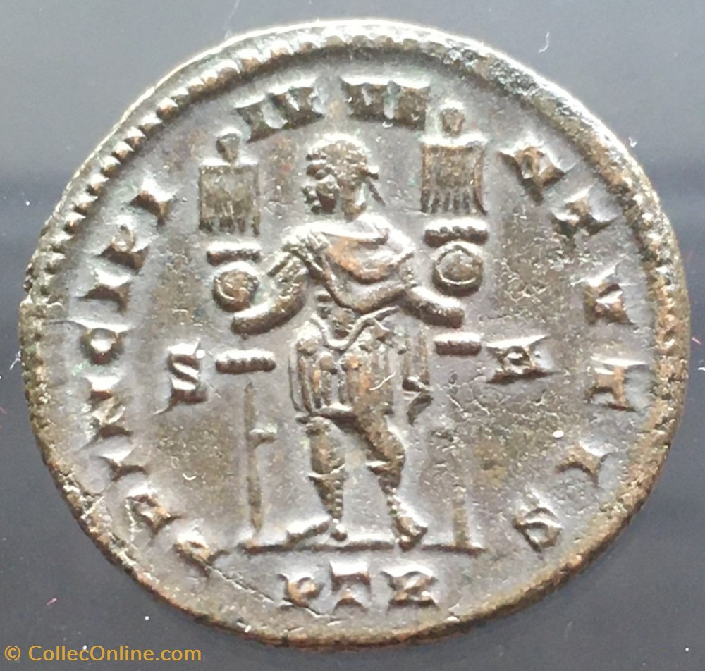 Follis de Constantin 1er "le Grand" - PRINCIPI IVVENTVTIS / PTR monnaies antiquite av jc ap romaines republicaines imperiales follis de constantin 1er le grand principi ivventvtis ptr