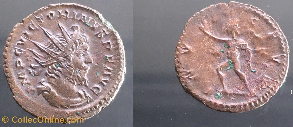 EG 202 - Antoninien de Victorin - INVICTVS/ * - monnaie antiquite av jc ap romaine republicaine imperiale eg 202 antoninien de victorin invictvs