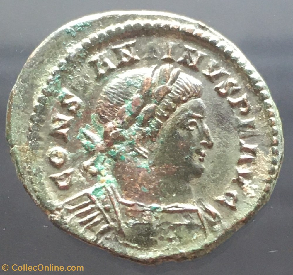 Follis de Constantin 1er "le Grand" - SOLI INVICTO COMITI / TF / PTA monnaies antiquite av jc ap romaines republicaines imperiales follis de constantin 1er le grand soli invicto comiti tf pta