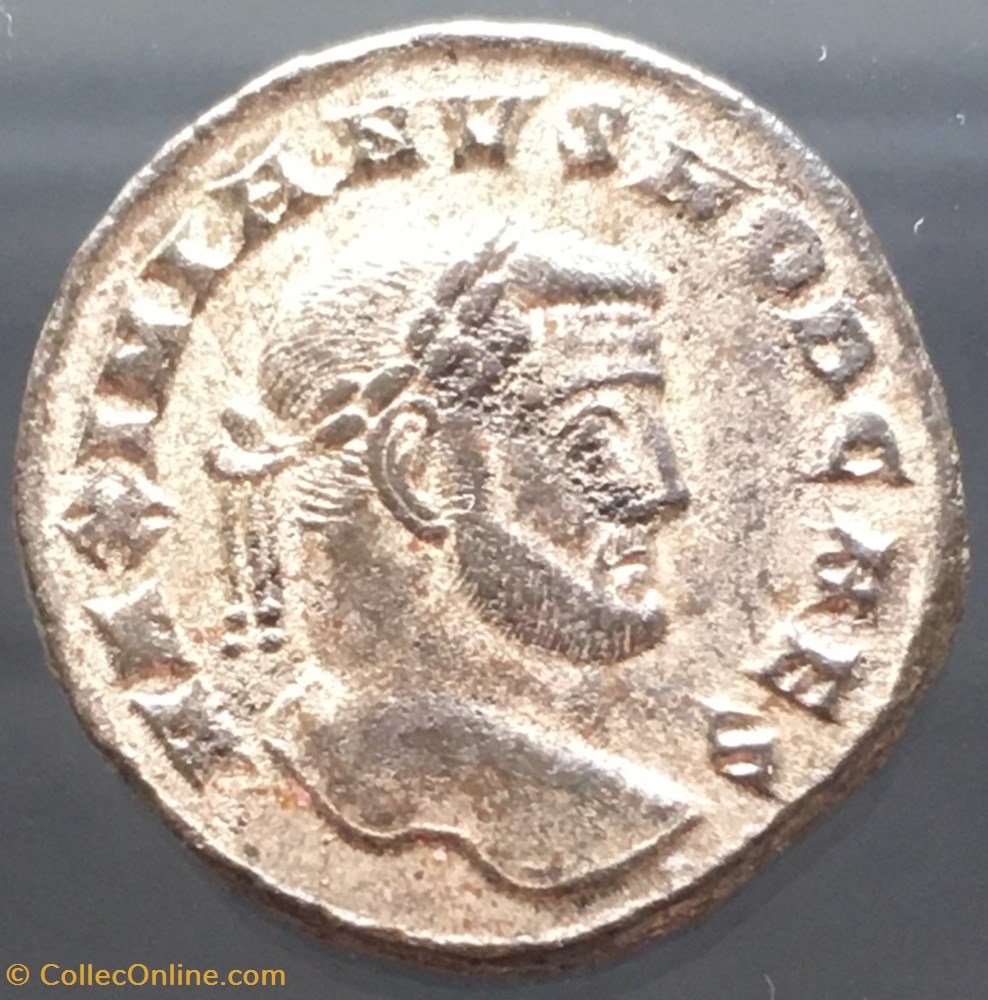 monnaies antiquite jc ap romaines republicaines imperiales follis de maximien galere felix advent avgg nn delta pkq