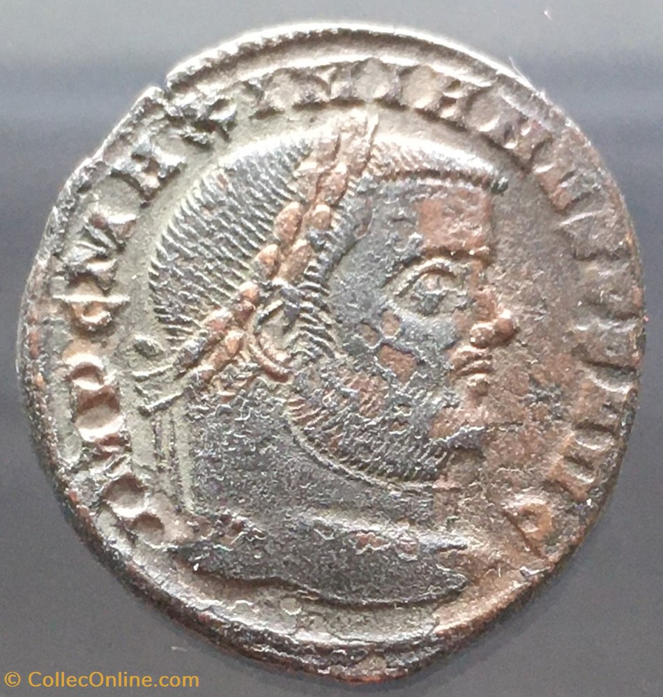 Follis de Maximien Hercule - SACRA MONET AVGG ET CAESS NOSTR / ST monnaies antiquite jc ap romaines republicaines imperiales follis de maximien hercule sacra monet avgg et caess nostr st