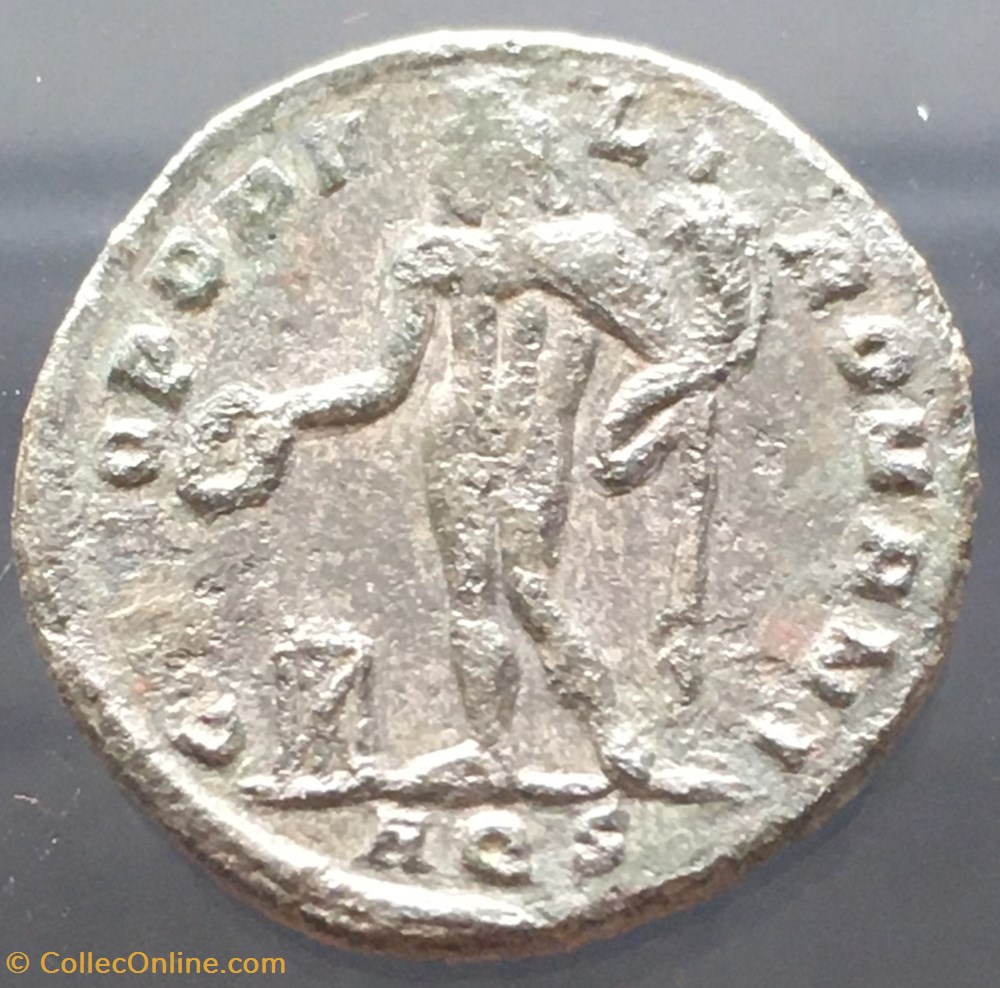 Follis de Maximien Hercule - GENIO POPVLI ROMANI / AQS monnaies antiquite av jc ap romaines republicaines imperiales follis de maximien hercule genio popvli romani aqs