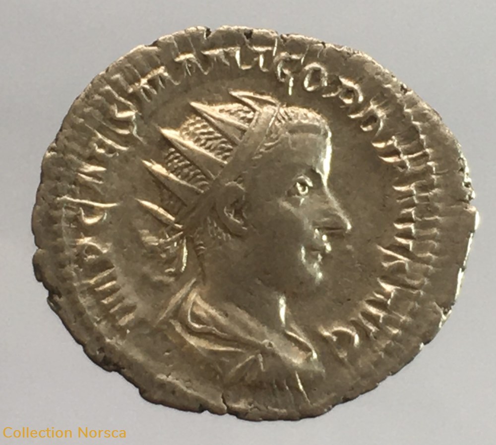 monnaie antique av jc ap romaine republicaine imperiale antoninien de gordien iii p m tr p ii cos p p