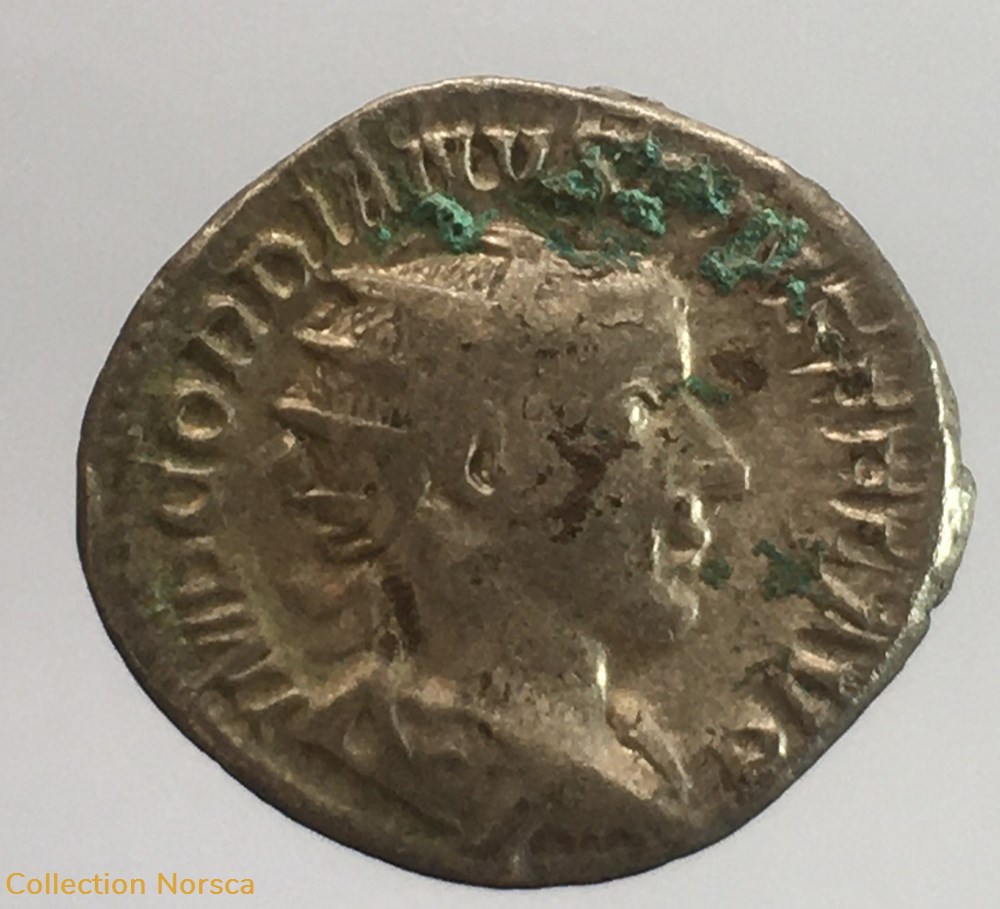 Antoninien de Gordien III - VIRTVTI AVGVSTI monnaies antiquite jc ap romaines republicaines imperiales antoninien de gordien iii virtvti avgvsti