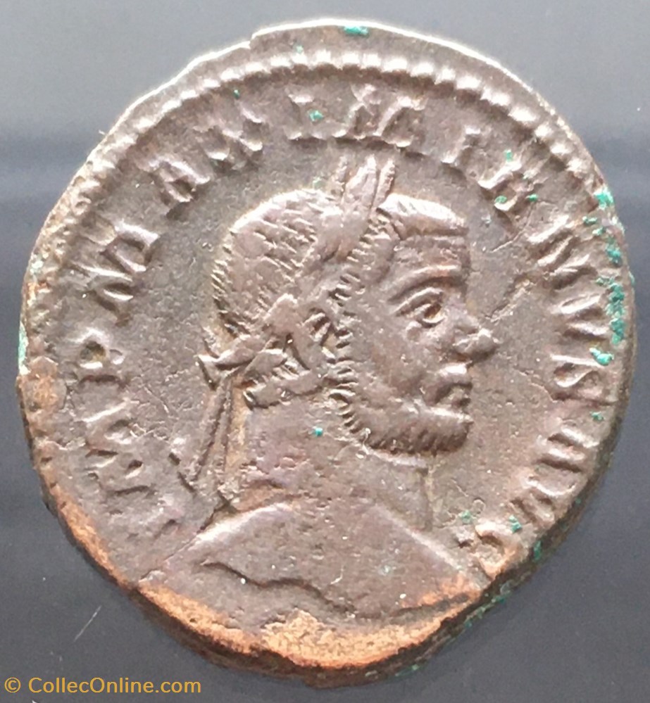 monnaies antiquite av jc ap romaines republicaines imperiales follis de maximien hercule genio popvli romani b gamma tr