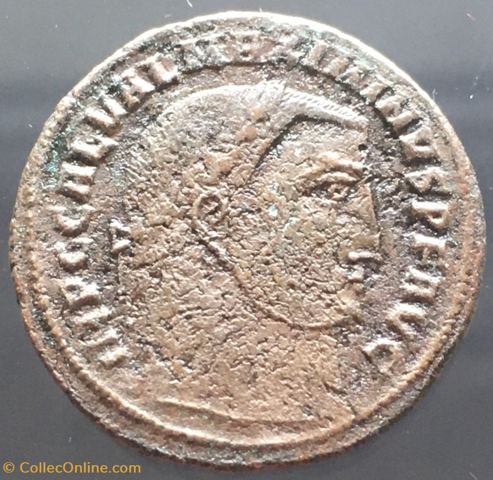 Follis de Maximin II Daia - GENIO IMPERATORIS / CROISSANT / K / B P / ALE monnaies antiquite av jc ap romaines republicaines imperiales follis de maximin ii daia genio imperatoris croissant k b p ale
