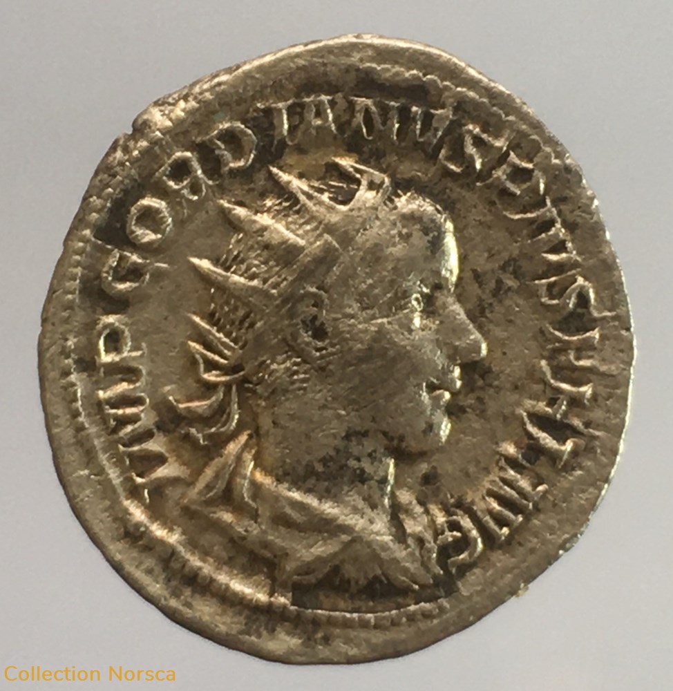Antoninien de Gordien III - P M TR P IIII COS II P P monnaie antique av jc ap romaine republicaine imperiale antoninien de gordien iii p m tr p iiii cos ii p p