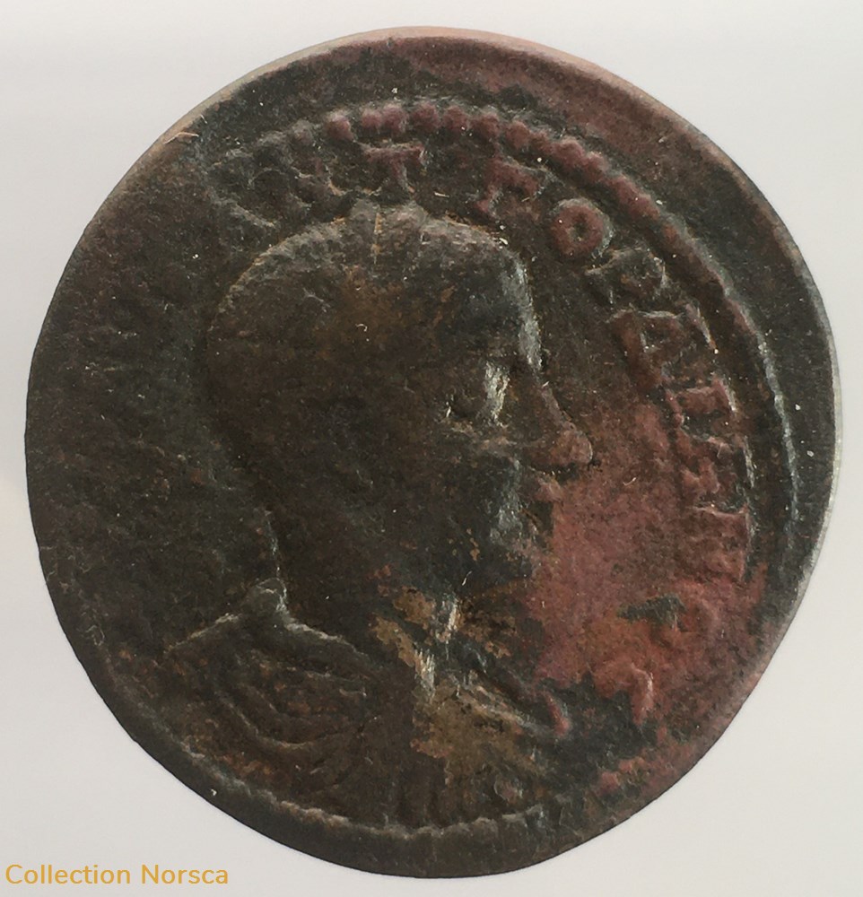 monnaie antique av jc ap romaine provinciale bronze de gordien iii ct au oeodotoy b ma rnhton cip yl