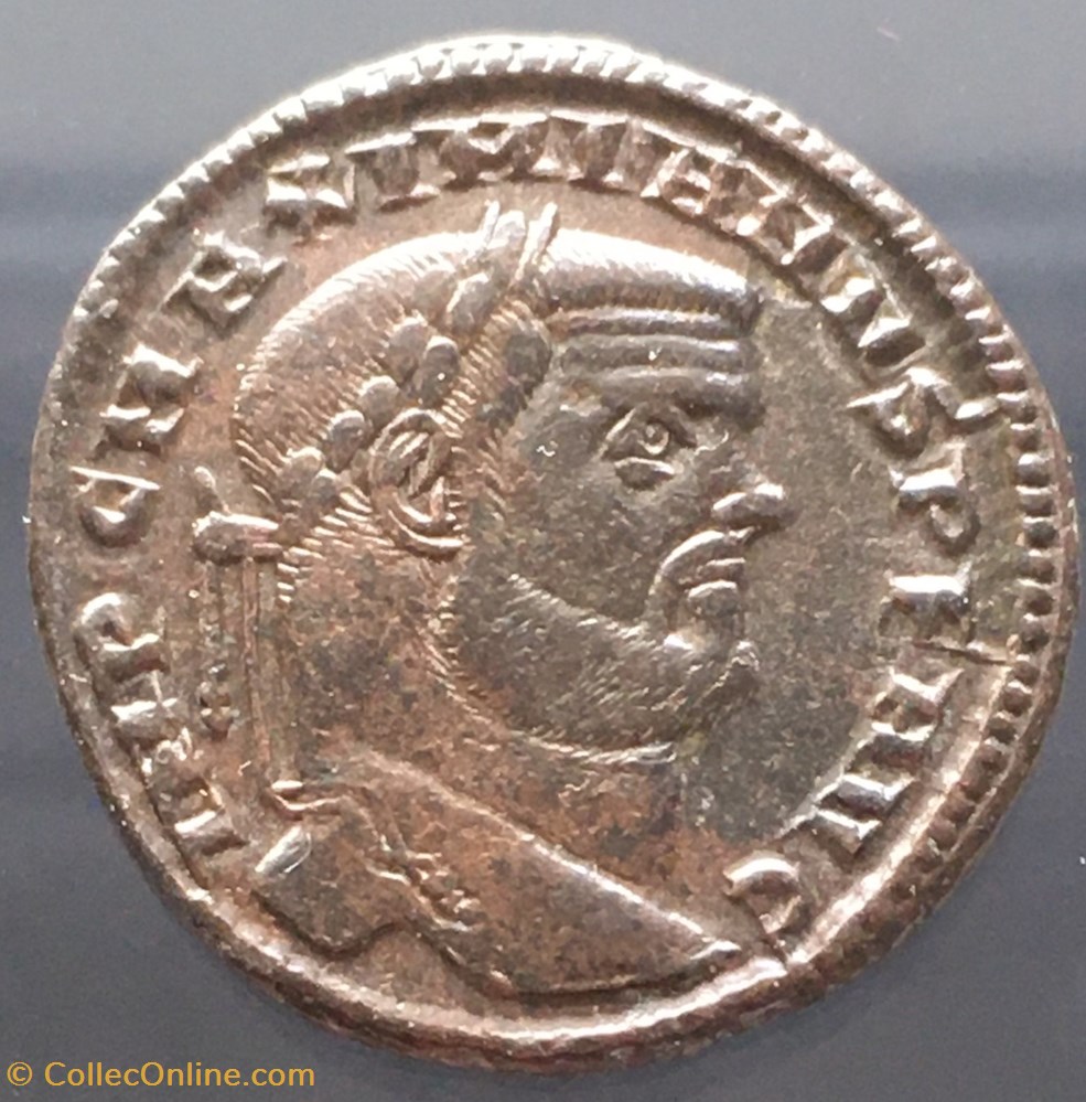 Follis de Maximien Hercule - GENIO POPVLI ROMANI / S étoile monnaies antiquite av jc ap romaines republicaines imperiales follis de maximien hercule genio popvli romani s etoile