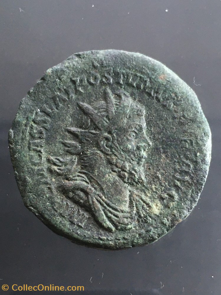 monnaies antiquite jc ap romaines republicaines imperiales mairat 135 double sesterce de postume victoria avg