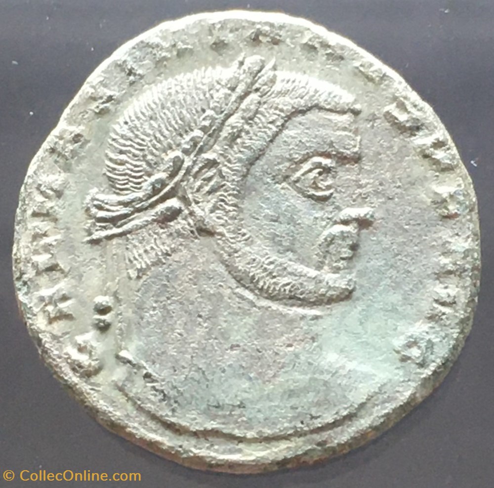 Follis de Maximien Galère - GENIO AVGVSTI / ETOILE / DELTA / SM.TC monnaies antiquite jc ap romaines republicaines imperiales follis de maximien galere genio avgvsti etoile delta sm tc