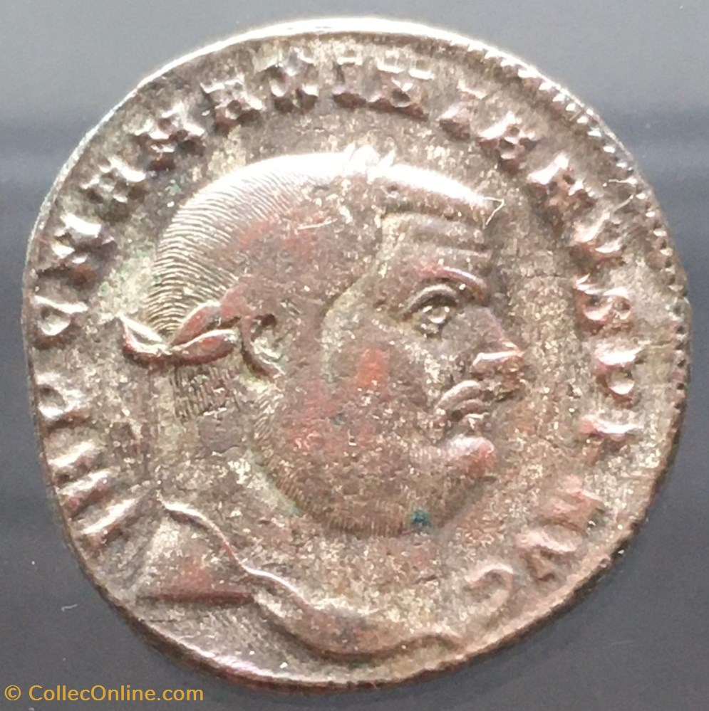monnaies antiquite av jc ap romaines republicaines imperiales follis de maximien hercule genio popvli romani delta ant