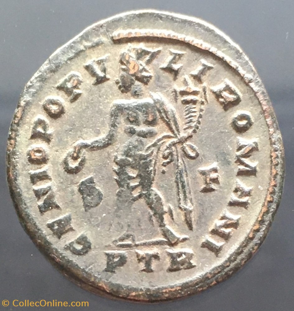Follis de Maximin II Daia - GENIO POPVLI ROMANI / S / F / PTR monnaies antiquite av jc ap romaines republicaines imperiales follis de maximin ii daia genio popvli romani s f ptr