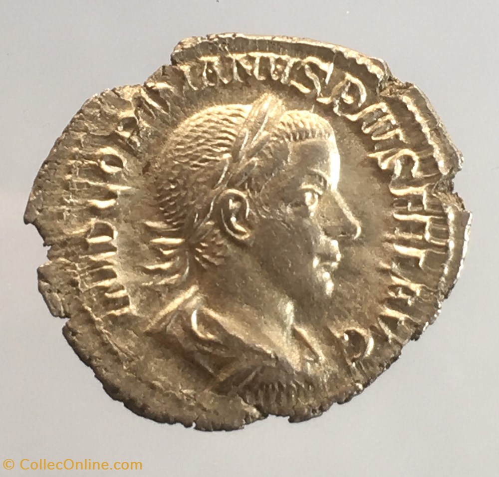 monnaie antique av jc ap romaine republicaine imperiale briac 269 denier de gordien iii diana lvcifera