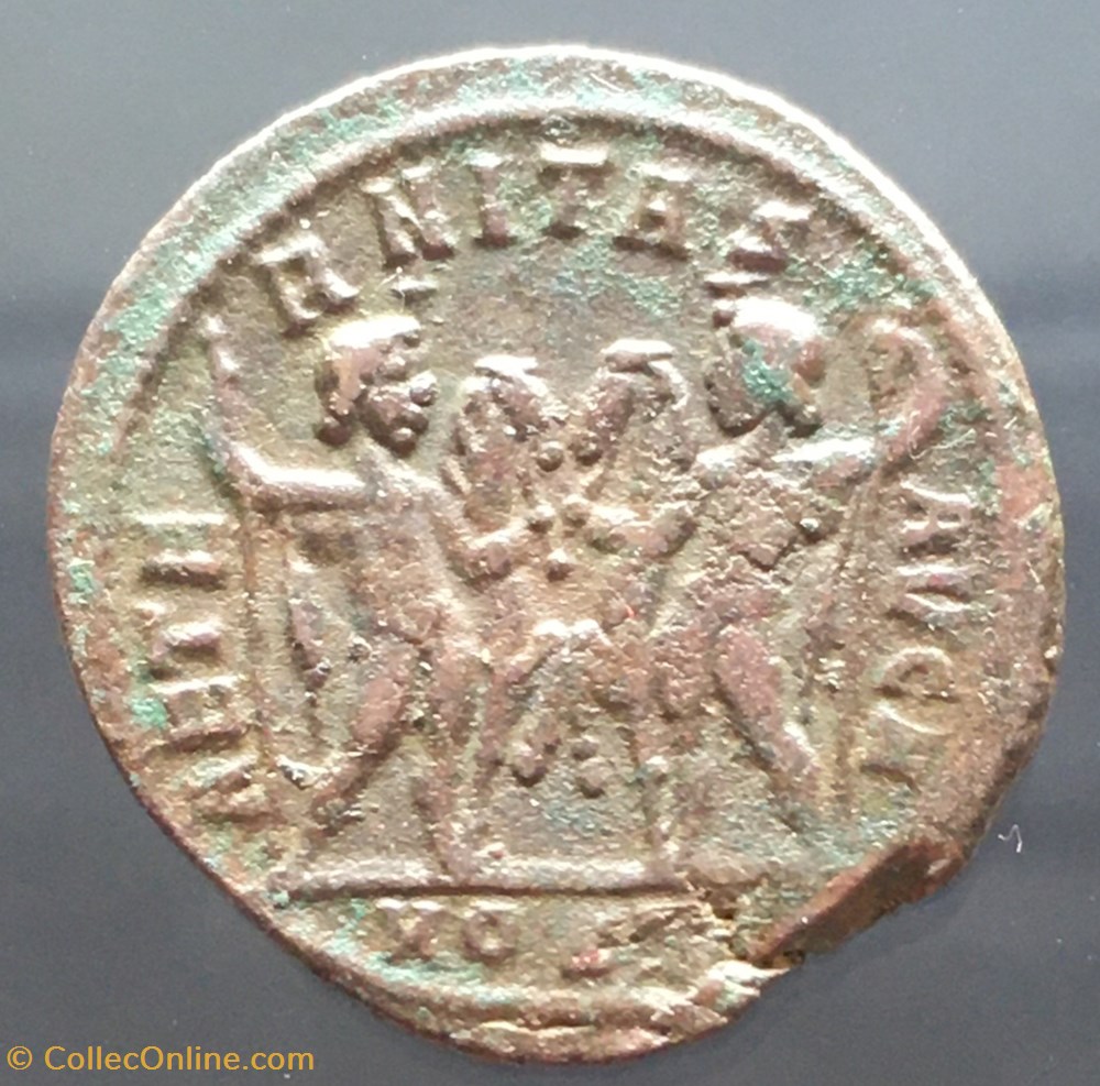 Follis de Maxence - AETERNITAS AVG N / MOST? monnaies antiquite jc ap romaines republicaines imperiales follis de maxence aeternitas avg n most