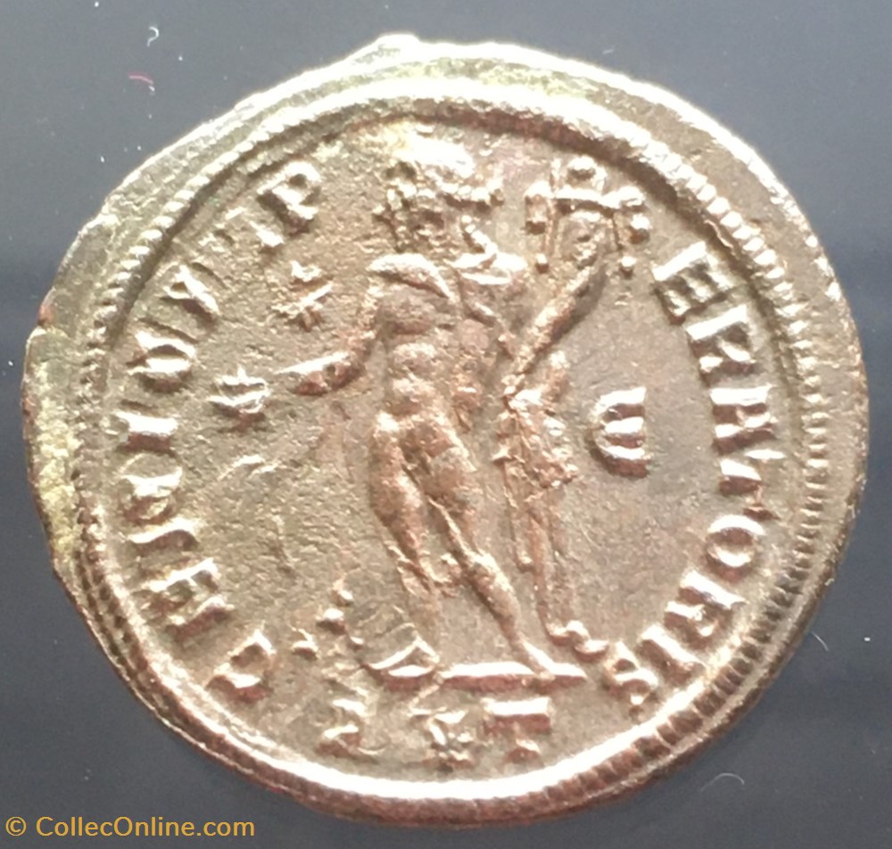 monnaies antiquite av jc ap romaines republicaines imperiales follis de maximin ii daia genio imperatoris etoile e ant
