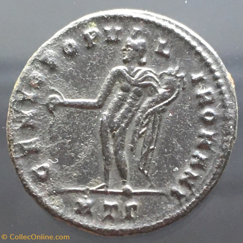 monnaies antiquite av jc ap romaines republicaines imperiales follis de maximin ii daia genio popvli romani ht gamma
