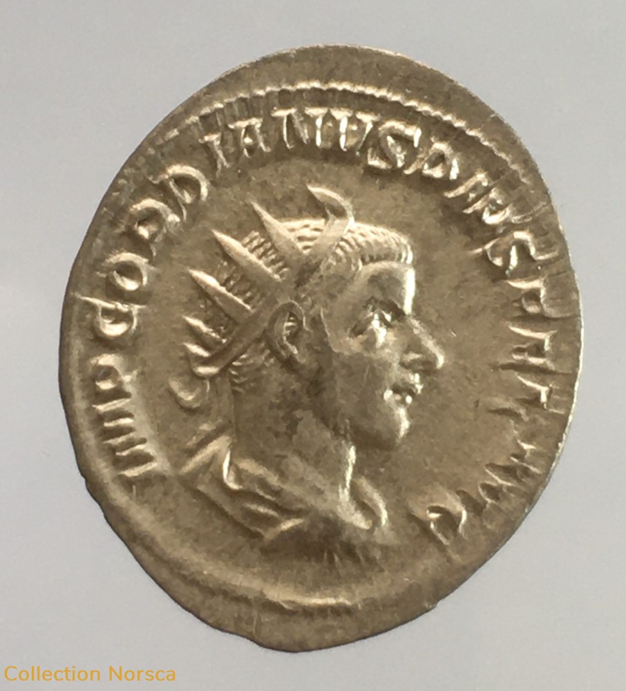 Antoninien de Gordien III - MARTEM PROPVGNATOREM monnaie antique av jc ap romaine republicaine imperiale antoninien de gordien iii martem propvgnatorem