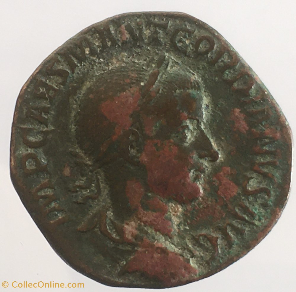Briac 138 - Sesterce de Gordien III - VICTORIA AVG / S C monnaie antique jc ap romaine republicaine imperiale briac 138 sesterce de gordien iii victoria avg s c