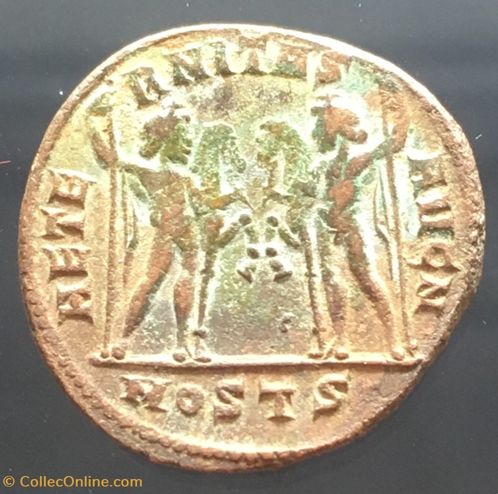 Follis de Maxence - AETERNITAS AVG N / MOSTS monnaies antiquite jc ap romaines republicaines imperiales follis de maxence aeternitas avg n mosts