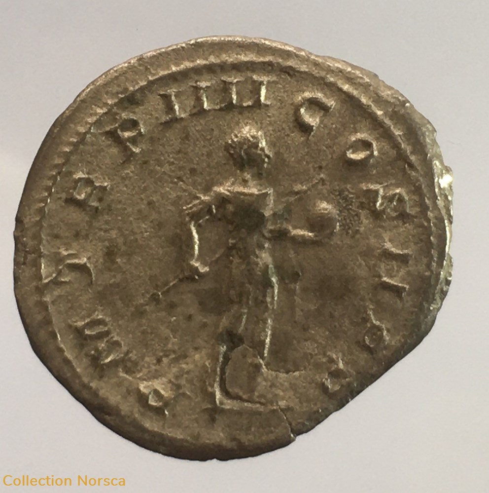 Antoninien de Gordien III - P M TR P IIII COS II P P monnaie antique av jc ap romaine republicaine imperiale antoninien de gordien iii p m tr p iiii cos ii p p