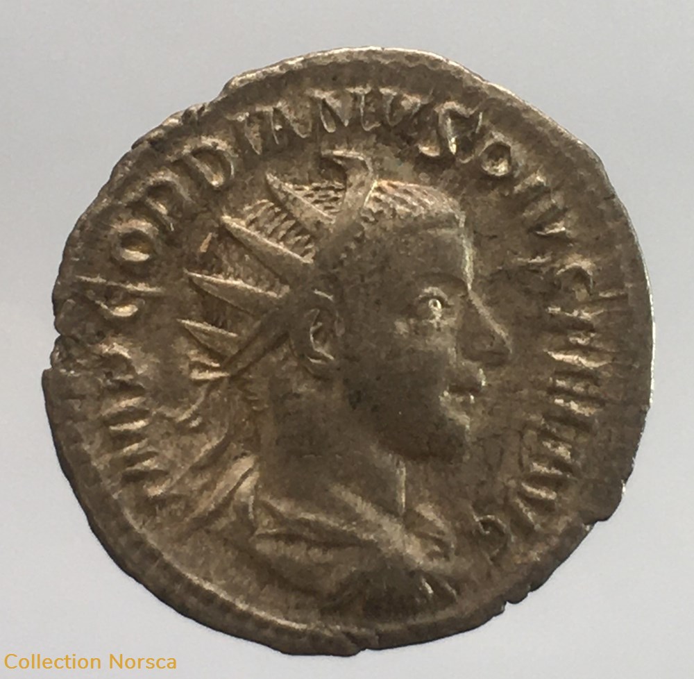 monnaies antiquite jc ap romaines republicaines imperiales antoninien de gordien iii aeternitati avg