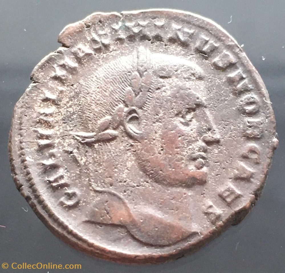 monnaies antiquite av jc ap romaines republicaines imperiales follis de maximin ii daia genio popvli romani a ant