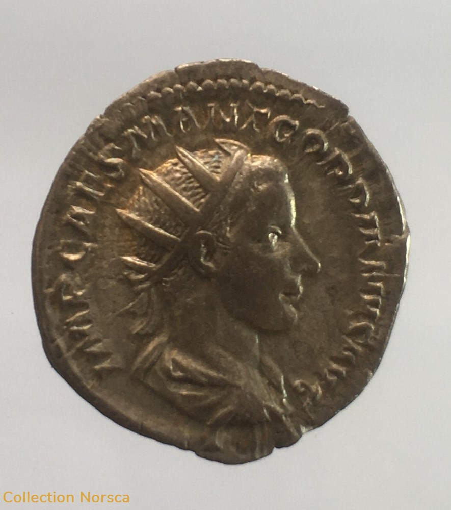 Antoninien de Gordien III - P M TR P II COS P P monnaie antique av jc ap romaine republicaine imperiale antoninien de gordien iii p m tr p ii cos p p