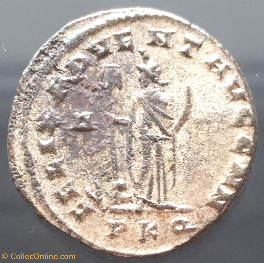 monnaies antiquite jc ap romaines republicaines imperiales follis de maximien galere felix advent avgg nn delta pkq
