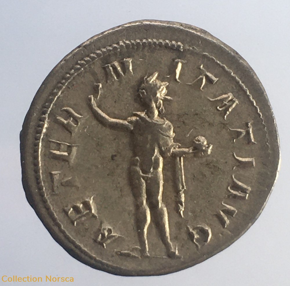 monnaie antique jc ap romaine republicaine imperiale antoninien de gordien iii aeternitati avg
