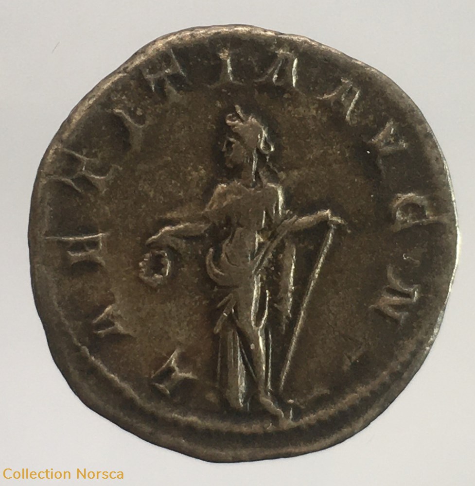 monnaie antique jc ap romaine republicaine imperiale antoninien de gordien iii laetitia avg n