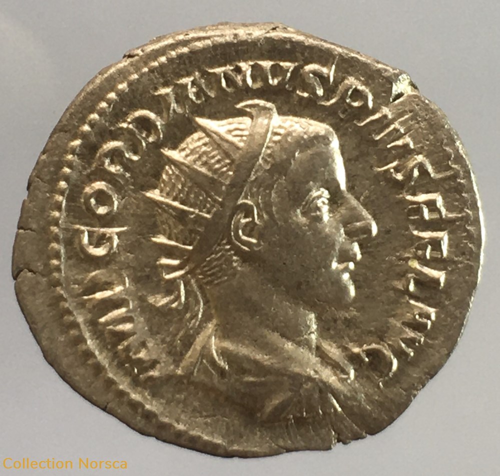 Antoninien de Gordien III - VIRTVS AVG monnaie antique jc ap romaine republicaine imperiale antoninien de gordien iii virtvs avg