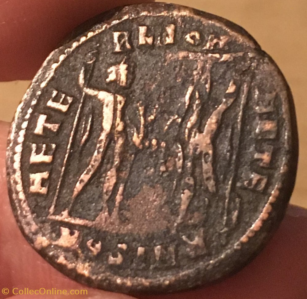 Follis de Maxence - AETERNITAS AVG N / MOST? 2 monnaies antiquite jc ap romaines republicaines imperiales follis de maxence aeternitas avg n most