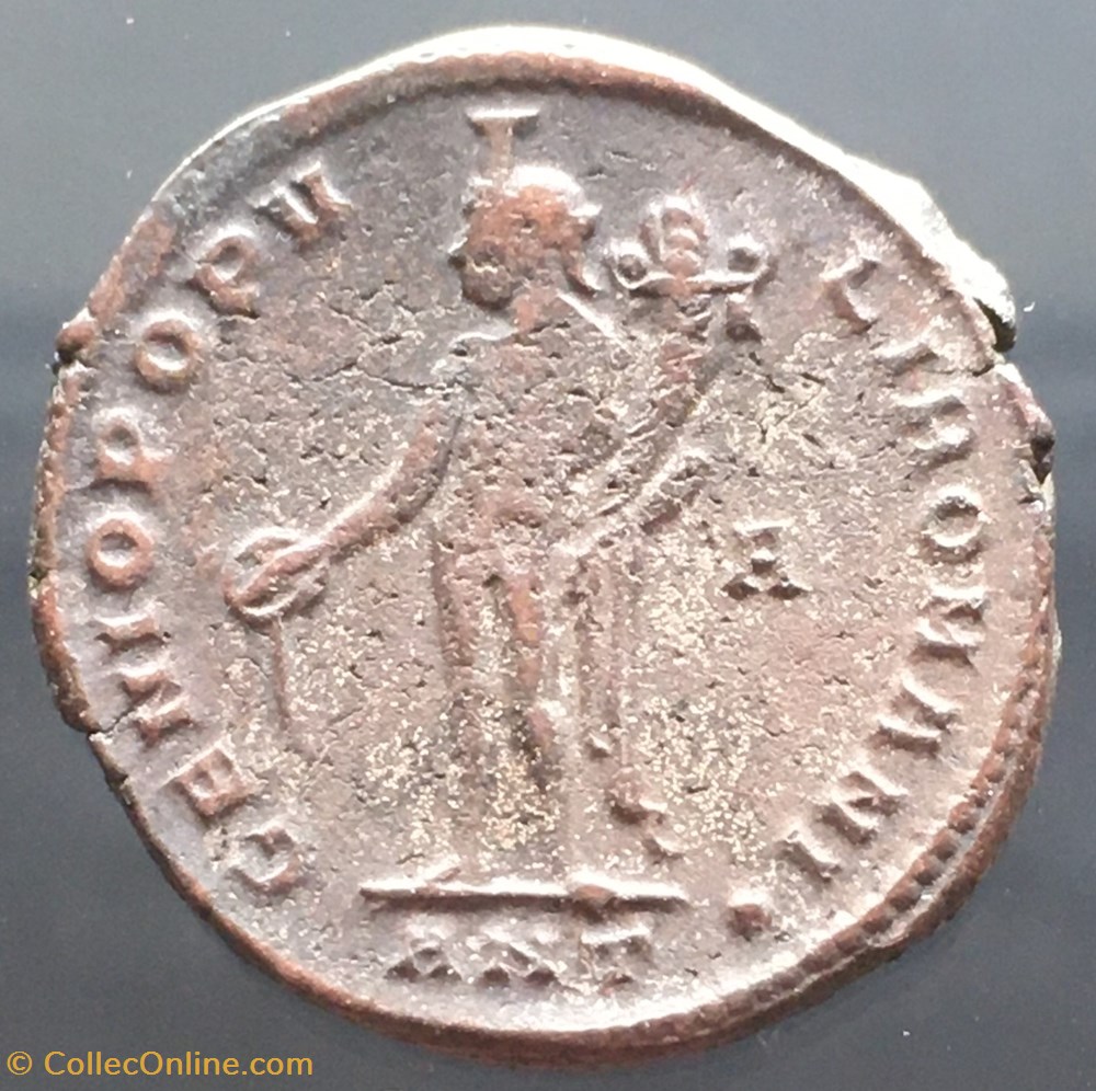 monnaies antiquite av jc ap romaines republicaines imperiales follis de maximin ii daia genio popvli romani a ant