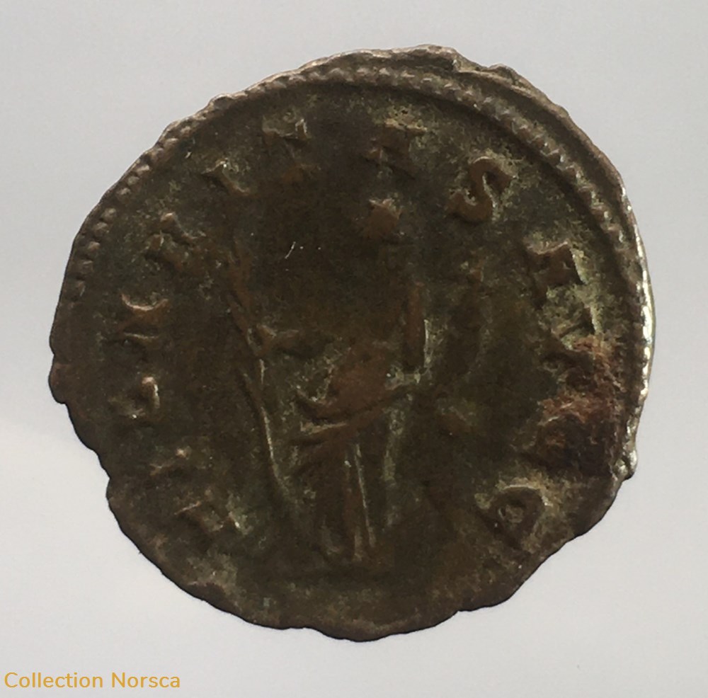 monnaie antique jc ap romaine republicaine imperiale eg 311 antoninien de tetricus hilaritas avgg